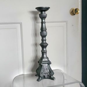 20"h  solid wood  candle holder